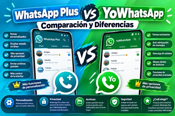 WhatsApp Plus vs YoWhatsApp: Comparación y Diferencias