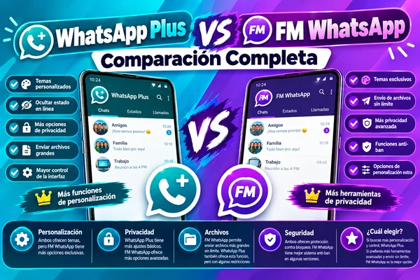 WhatsApp Plus vs FM WhatsApp: Comparación Completa