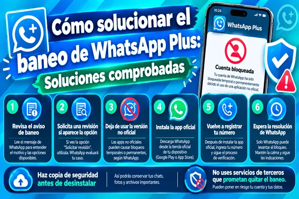 Baneo de WhatsApp Plus
